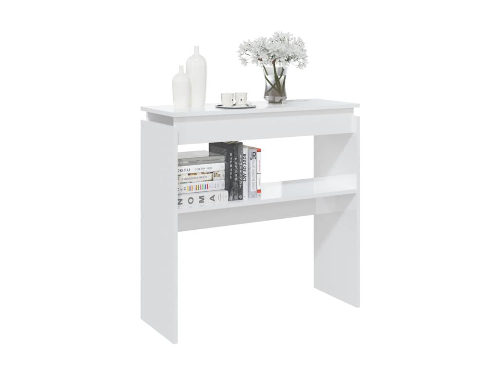 Glossy white console table 80x30x80 40231LYSX