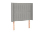 Light Grey LED Headboard 103x16x118/128 cm Fabric 04811MDVK