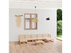 8-piece garden furniture set, solid pine wood, 14266WTGU