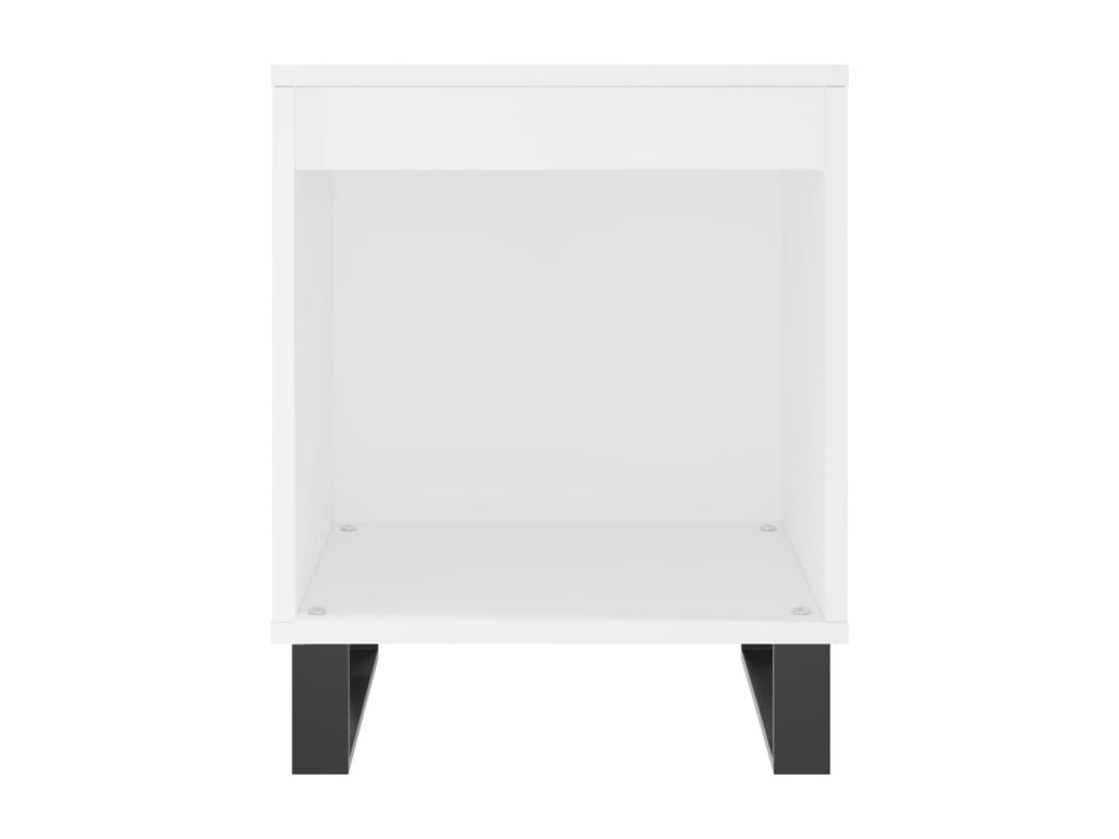 White bedside table 40x35x50 cm Engineered wood 06614RAUS