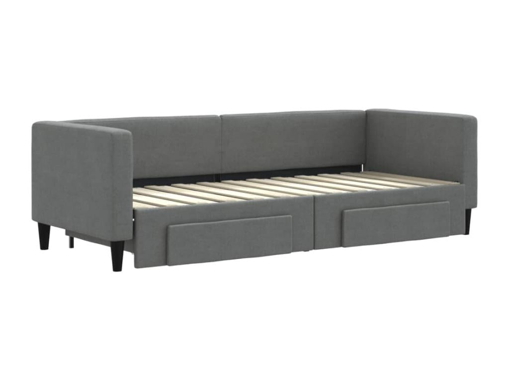 Daybed with pull-out bed and drawers, mattress not included, 80x200 cm, 33036LCIE