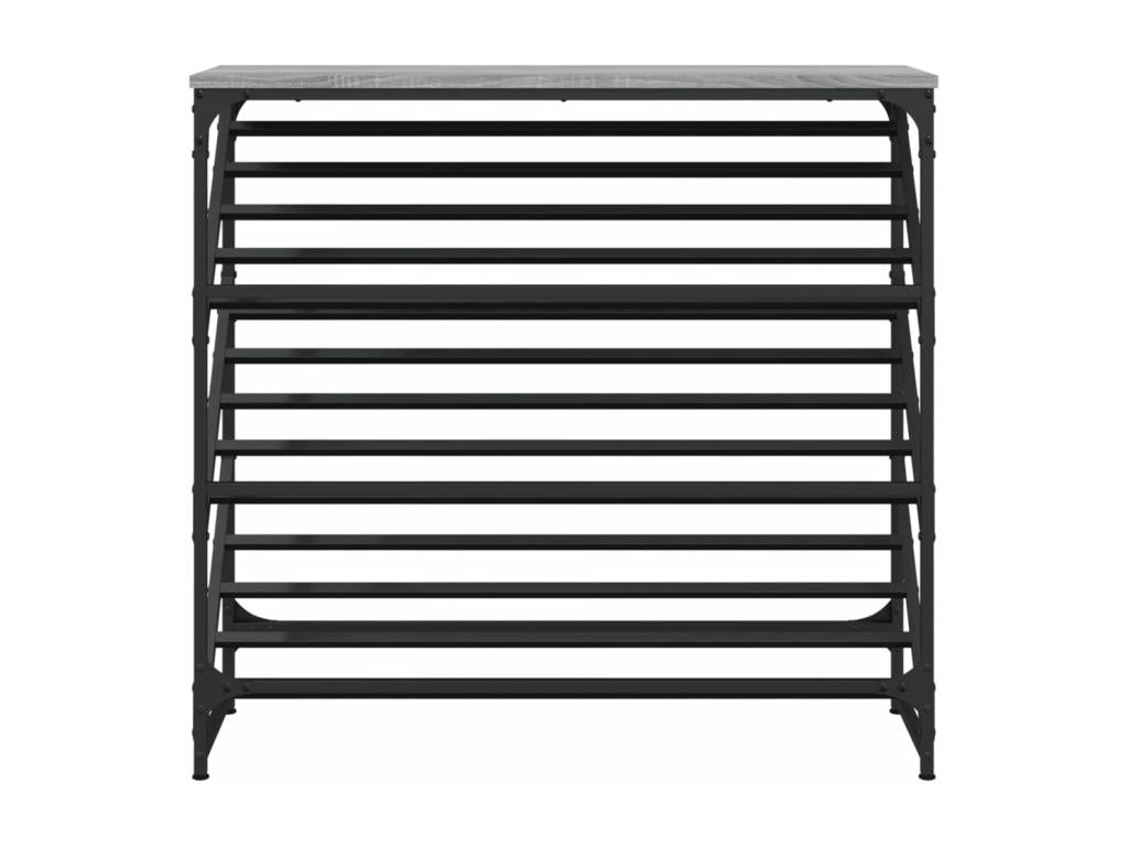 Bohometop grey shoe rack 90x30x85 engineered wood 96641WDOJ
