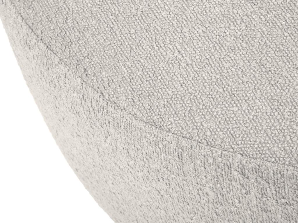 Bohometop - Bohometop swivel pouf in light grey bouclé fabric - 80x80x36cm 89923SMSS