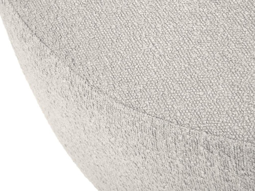 Bohometop - Bohometop swivel pouf in light grey bouclé fabric - 80x80x36cm 89923SMSS