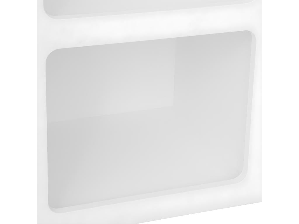 White wooden cabinet with 6 shelves, 110x71 cm