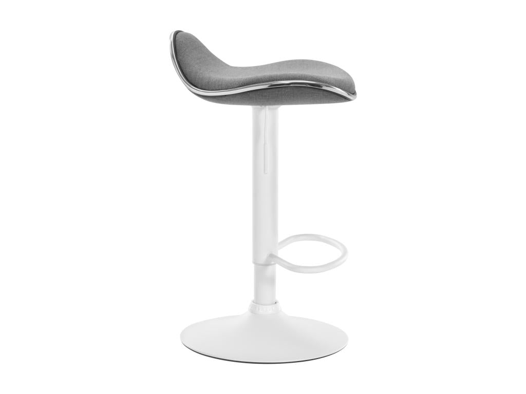 Bar stool - Fabric / Chrome metal - Light grey - Shanghai 88669GIFT