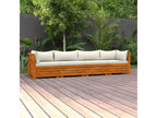4-seater garden sofa with cushions, solid wood from Homelumiere