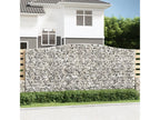 Arched gabion basket 400x50x180/200 cm Galvanized iron 38124CZGD