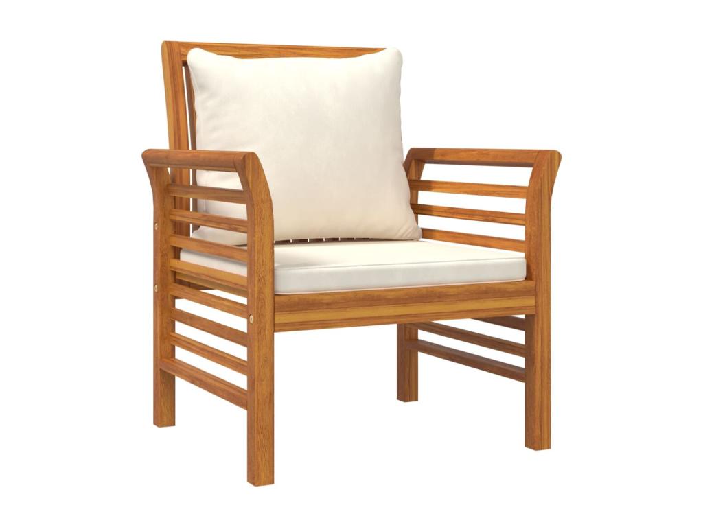 Delimoa 4-Piece Garden Furniture Set with Cushions, Solid Wood, 57739XLSO