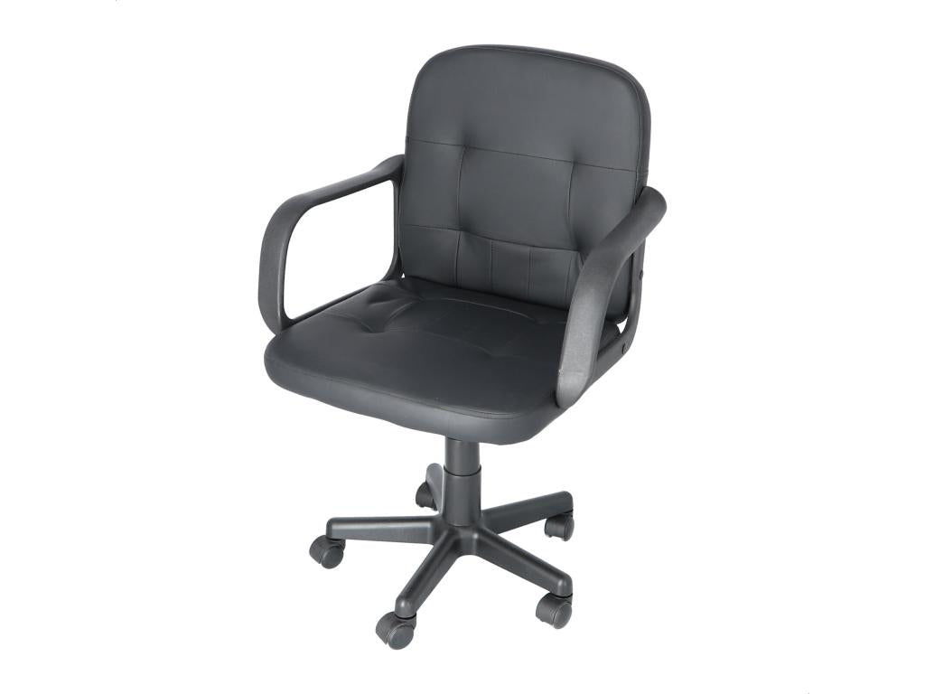 Mom office chair in black upholstery, 58x58x80 cm