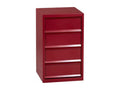 Bohometop 32952YRBU 4-Compartment Metal Storage Unit in Pearly Red