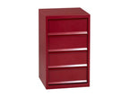 Bohometop 32952YRBU 4-Compartment Metal Storage Unit in Pearly Red