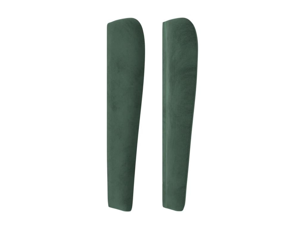 Headboard with wings, Dark Green, 147x23x118-128 cm, Velvet, 12363QANU