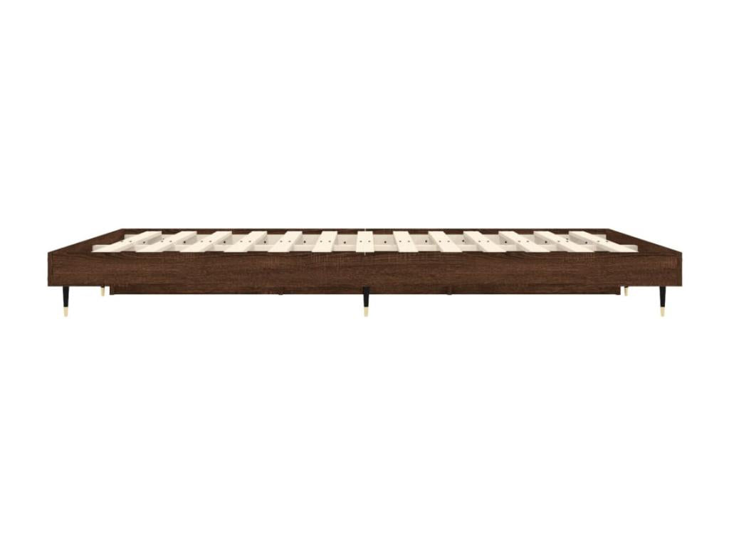 Bed frame without mattress, brown oak, 135x190 cm, 18169JMDW