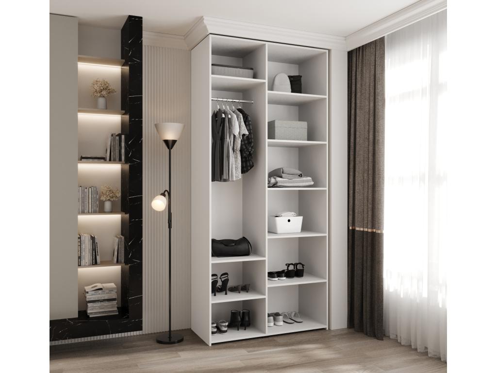 Bohometop 4 Hinged Door Wardrobe 245.5/130/50 3 Doors White/Gold 54327XVHB