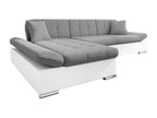 Homelumiere 152 Grey Corner Sofa with Sleeping Function and Bedding Box, 278x161x76cm