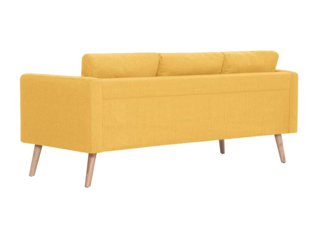3-seater sofa, yellow fabric, 49674WYIJ