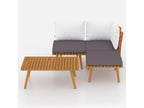 Brown wooden garden furniture set, 65x60x65 cm, 02 0016092