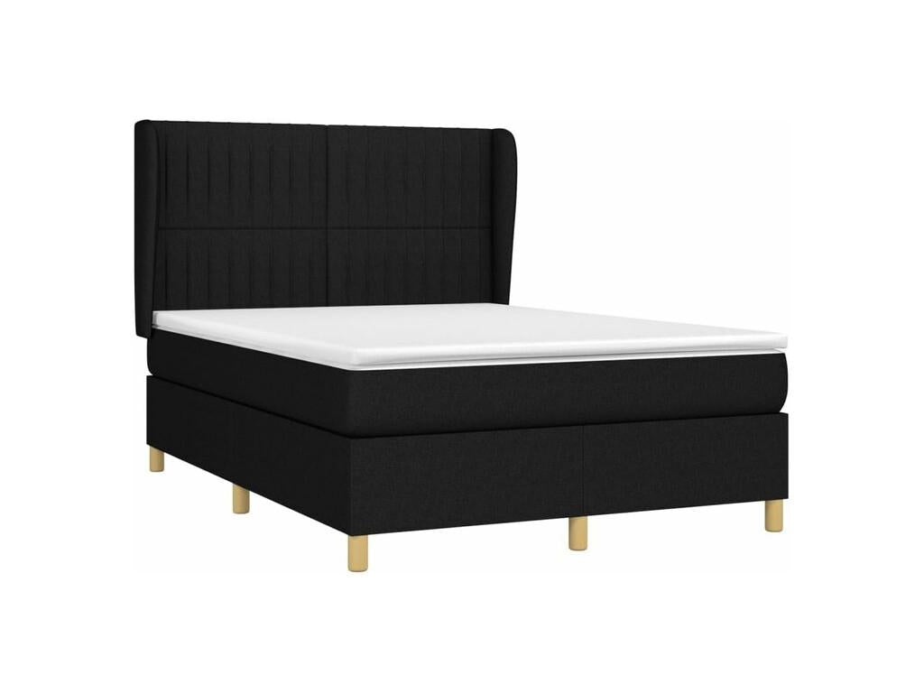 Homelumiere bed base with black 140x200 mattress, fabric