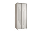 Bohometop 8 Sliding Door Wardrobe 235.2/110/45 2 Doors White/White/Silver 40458OKFS