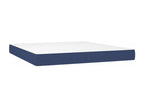 Upholstered bed base with mattress, blue, 180x200 cm, fabric, 42224ERWT