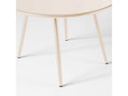 Round ivory metal garden coffee table, 40 cm - Homelumiere