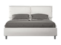Bohometop 78146ITNN Upholstered Bed without Mattress 160x190cm White Faux Leather