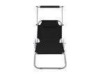 Black sun lounger/deckchair 146x63x55 cm 02 0012825 56268JWOV