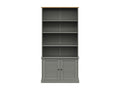 Bohometop grey bookcase 85x35x170 solid pine wood 65351HATY