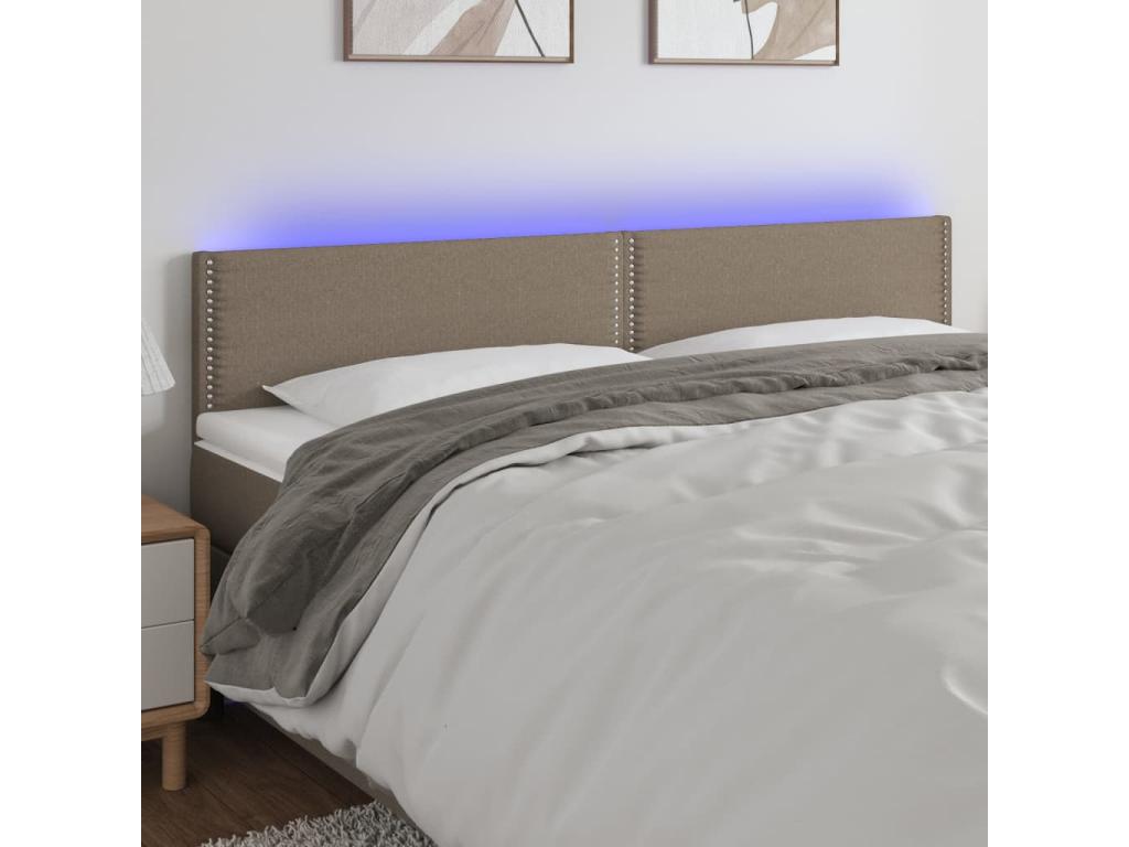 Bohometop LED Headboard 180x5x78/88 cm Fabric 28119SDHN