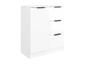 High-gloss white sideboard, 60x30x70 cm, engineered wood, 66758ORGH