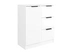 High-gloss white sideboard, 60x30x70 cm, engineered wood, 66758ORGH