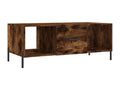 Smoked oak coffee table, 102x50x40 cm, engineered wood