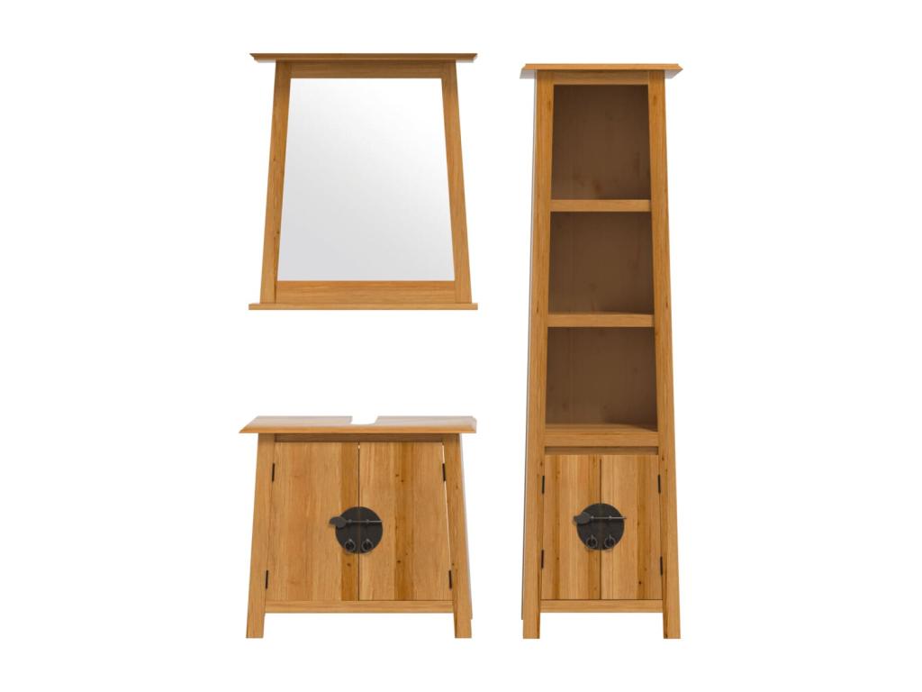 3-piece bathroom furniture set, solid pine wood 53887CDKU