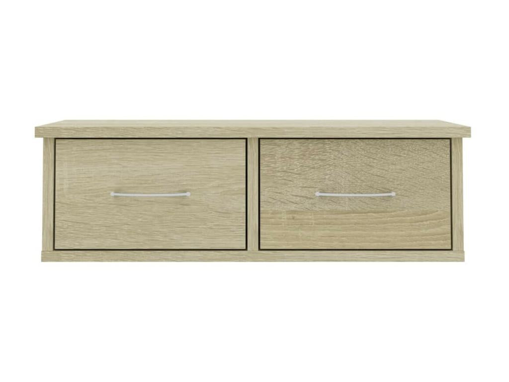 Bohometop Oak Wall Shelf with Drawers 60x26x18.5 88255DZFK