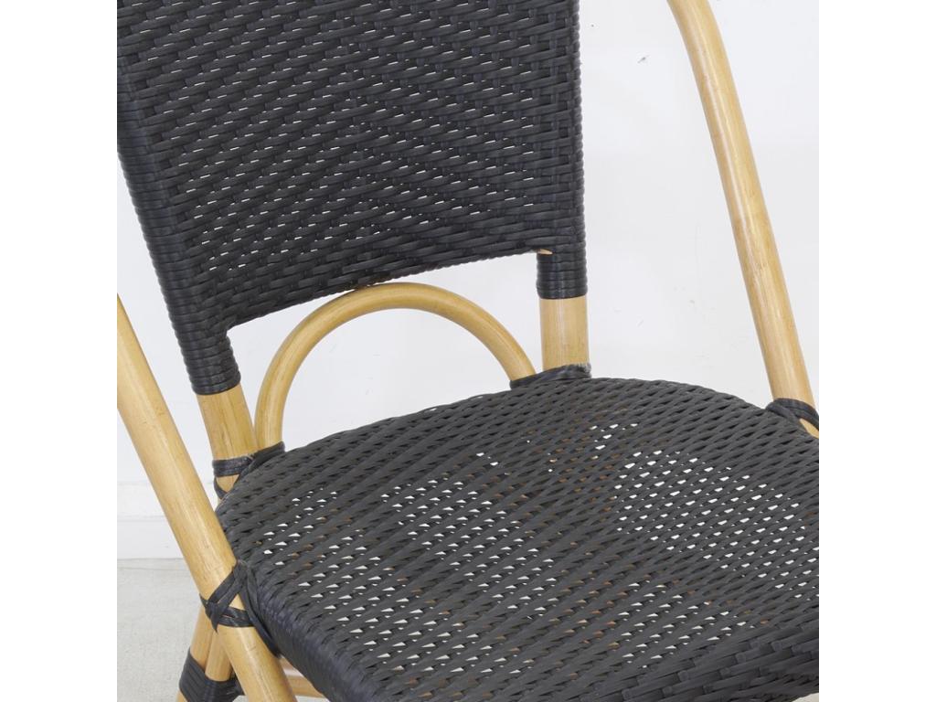 Outdoor rattan and resin chair, set of 4, 53016OOLZ
