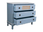 Blue wooden chest of drawers 90x38x80 98857HLIW
