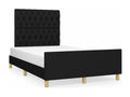 Bed frame with headboard, black, 120x200 cm, fabric, 20009EYDS