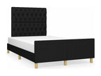 Bed frame with headboard, black, 120x200 cm, fabric, 20009EYDS