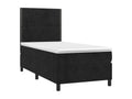 Homelumiere bed base with black 90x200 velvet mattress