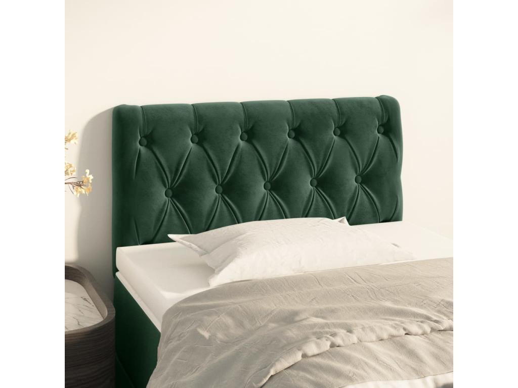 Dark Green Headboard 80x7x78/88 cm Velvet