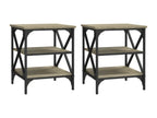 Homelumiere Oak Side Tables, 2 pcs, 40x42x50 cm, Engineered Wood