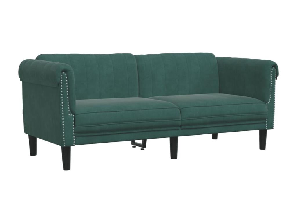 2-piece dark green velvet sofa set 20118BQBS