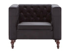 Black velvet armchair