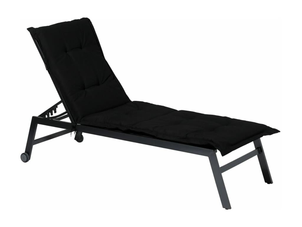 Bohometop chaise lounge cushion 200x60 cm Black 31360BADS