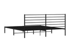 Metal bed frame with black headboard 183x213 53033OKBN