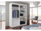 Bohometop 180cm White Bedroom Wardrobe with 2 Sliding Doors 86409ZICJ