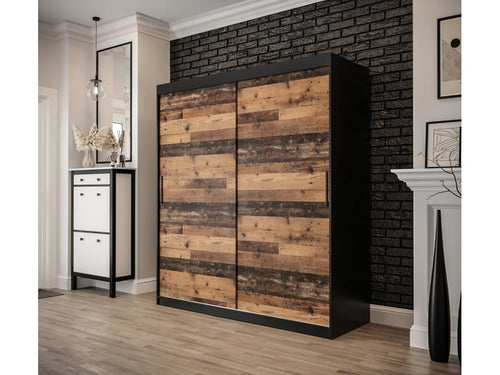 OLD STYLE SLIDING DOOR WARDROBE 200/180/62 2 doors 07537STRR