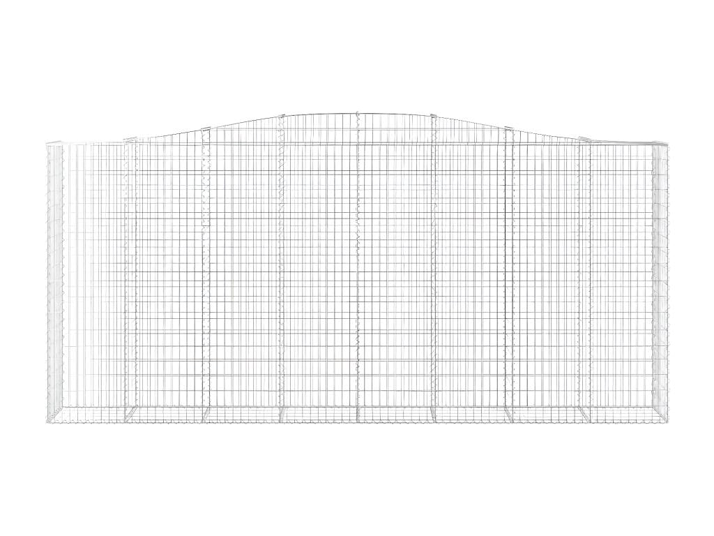 Arched gabion basket 400x50x180/200 cm Galvanized iron 38124CZGD