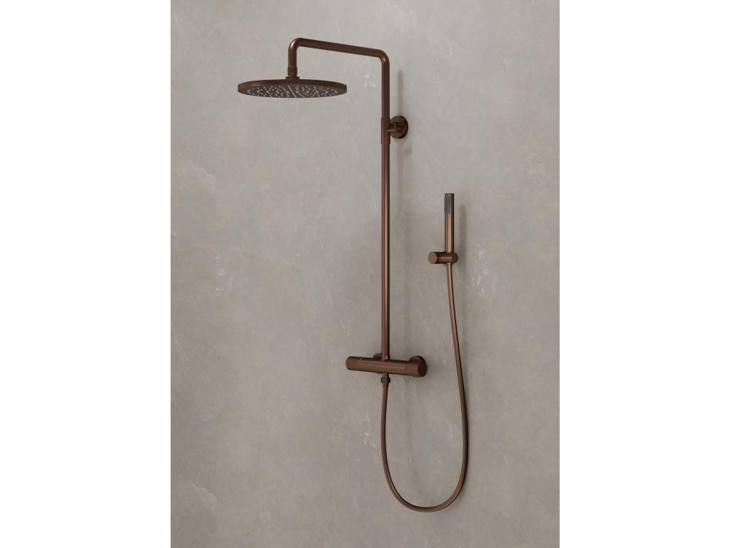 Wall-mounted shower column, brushed rose gold - Bohometop 09506QAFE